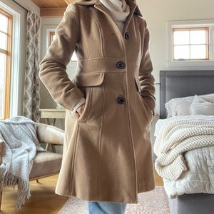 Kenneth Cole Structured camel coat